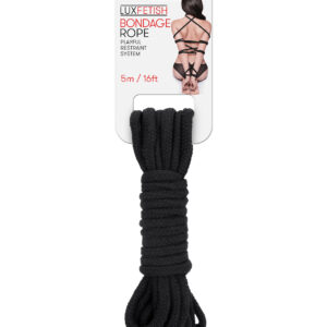 Lux Fetish Bondage Rope - 5m/16 ft Black