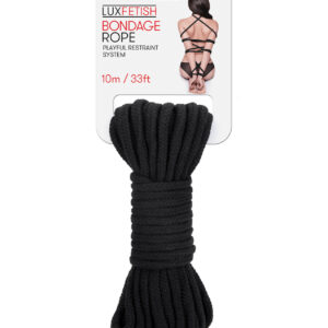 Lux Fetish Bondage Rope - 10m/33 ft Black