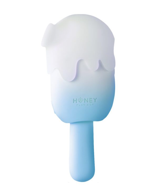 A blue light designed to look like an upside-down ice cream cone with the logo 'HONEY PLAY BOX'