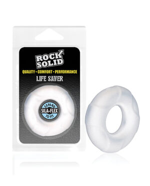 Flexible silicone ring for comfort and performance, packaged for quality use.