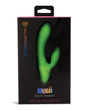 Packaging of a product called "Jolie Rabbit" with a green rabbit-like silhouette visible through a cutout window.