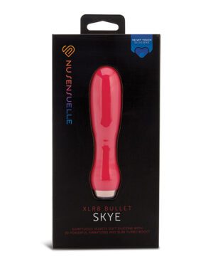 Red Nu Sensuelle personal massager in packaging with product features listed.