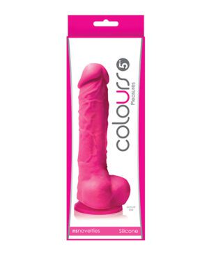 A pink adult toy in its retail packaging with branding and size indication.