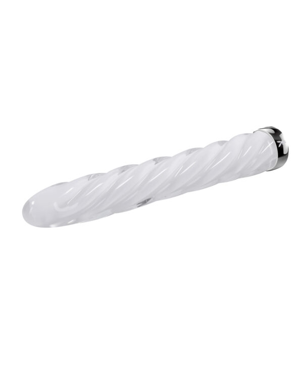 Playboy Pleasure In the Twist Glass Vibrator - White - Image 4