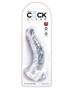 King Cock Clear 7.5" Cock w-Balls