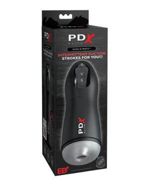 PDX Elite Suck-O-Matic Vibrating Stroker - Frosted-Black