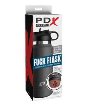 PDX Plus Fuck Flask Secret Delight Stroker - Brown-Grey