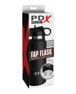 PDX Plus Fap Flask Thrill Seeker Stroker - Frosted-Black