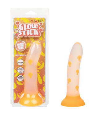 Glow Stick Mushroom Suction Cup Glow-in-the-Dark Dildo - Yellow