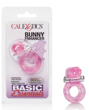 A pink Bunny Enhancer in its packaging above an out-of-package Bunny Enhancer, both against a white background.