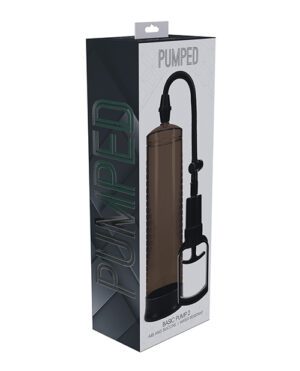 A packaged PUMPED Basic Pump on a white background showing the product and its packaging.