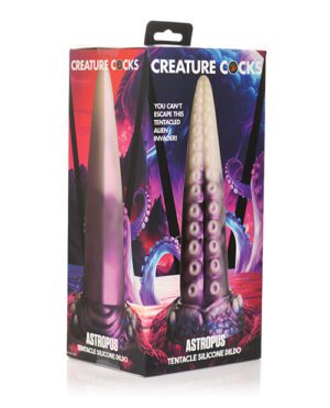 Creature Cocks Astropus Tentacle Silicone Dildo - Purple-White