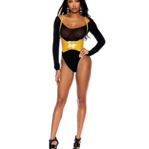 Leather Harness w/Adjustable Buckle Straps and Front Velcro Buckle Closure - Yellow 34