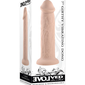 Evolved 7" Girthy Vibrating Dong - Light