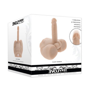 Evolved Easy Rider Thrusting & Vibrating Life-Like Dildo - Light
