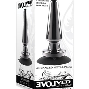 Evolved Advanced Vibrating Rechargeable Metal Plug - Black