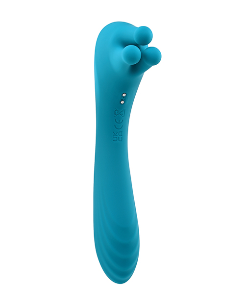 Evolved Heads or Tails Rechargeable Vibrator - Teal - Image 4