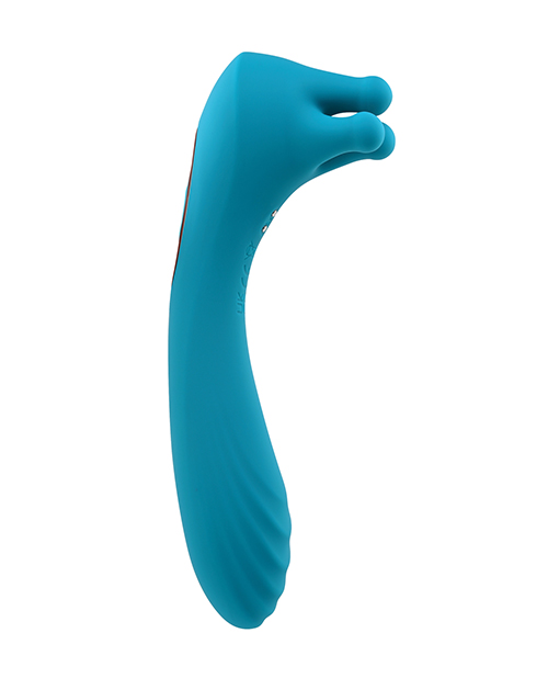 Evolved Heads or Tails Rechargeable Vibrator - Teal - Image 5