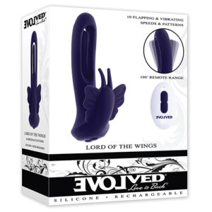 Evolved Lord of the Wings Flapping & Vibrating Stimulator - Purple