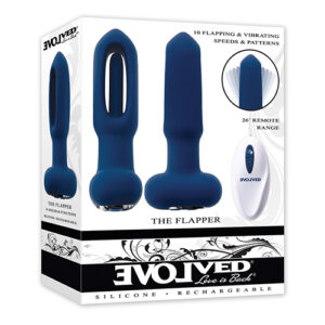 Evolved The Flapper Remote Controlled Clit Tickler & Vibrator - Blue