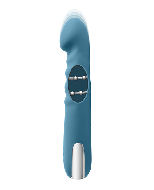 Evolved Queen of All Trades Thrusting & Rotating Vibrator - Teal - Image 4