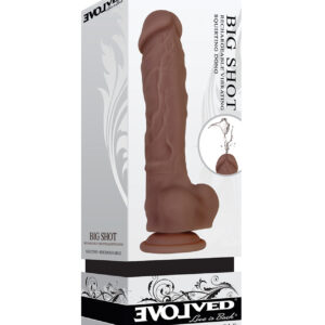 Evolved Big Shot Vibrating & Squirting Dong - Brown