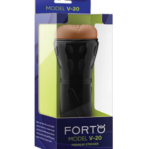 Forto Model V-20 Hard-Side Vagina Masturbator - Tan