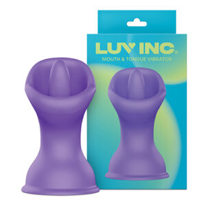 Luv Inc. Mouth & Tongue Suction Cup Vibrator - Purple