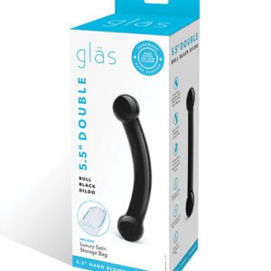 Glas Double Bull Glass Dildo - Black
