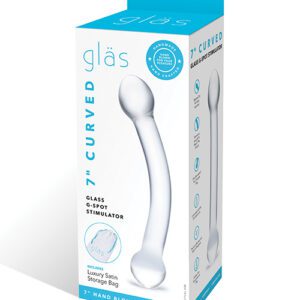 Glas 7" Curved Glass G Spot Stimulator - Clear