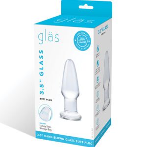 Glas 3.5" Butt Plug - Clear