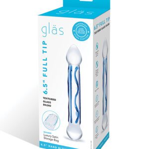 Glas 6.5" Tip Textured Glass Dildo
