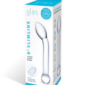 Glas 8" Slimline G-Spot Glass Dildo