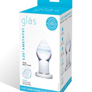 Glas Amethyst Rain Glass Butt Plug