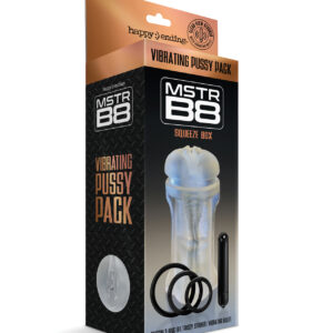 MSTR B8 Squeeze Box Vibrating Pussy Pack - Kit of 5 Clear