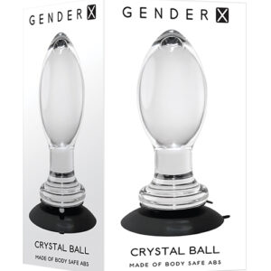 Gender X Crystal Ball Plug w/Suction Cup - Clear