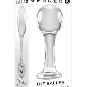 Gender X The Baller Glass Plug - Clear