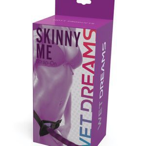 Wet Dreams Skinny Me 7" Strap on w/Harness - Purple