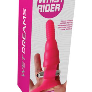 Wet Dreams Wrist Rider Finger Play Sleeve w/Wrist Strap - Hot Pink