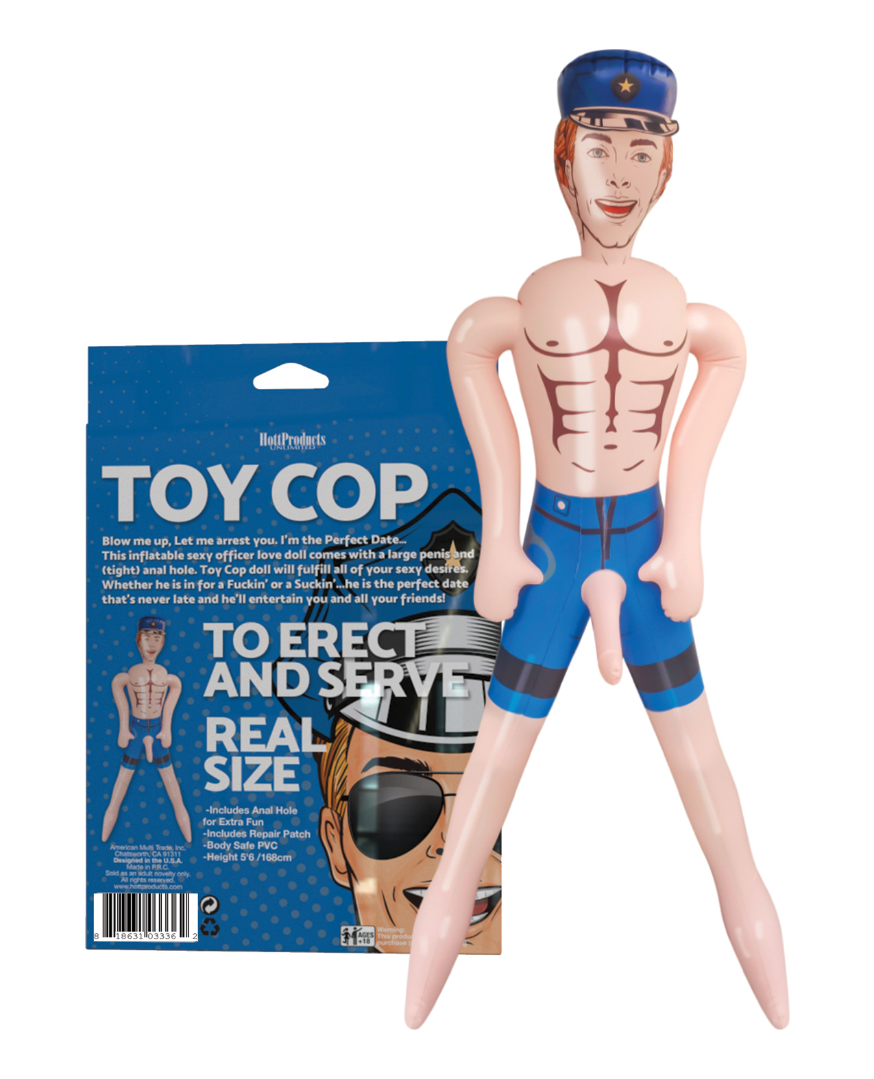 Inflatable Party Doll - Cop - Image 3