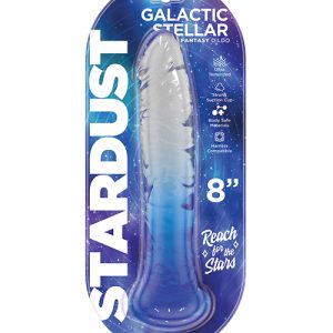 Stardust Galactic Stellar 8" Jelly Dildo - Crystal Blue