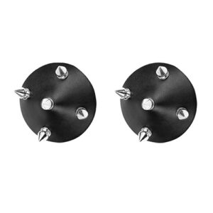 Nipplicious Temptress Leather Pasties w/Studs - Black