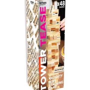Tower Tease Naughty Sex Game w/Assorted Wooden Blocks/Sayings