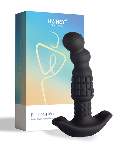 Pineapple Man Vibrating Prostate Massager - Black - Image 6