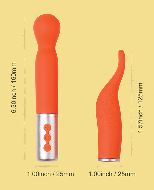 The Naughty Collection Interchangeable Heads Vibrator - Coral Bundle - Image 4