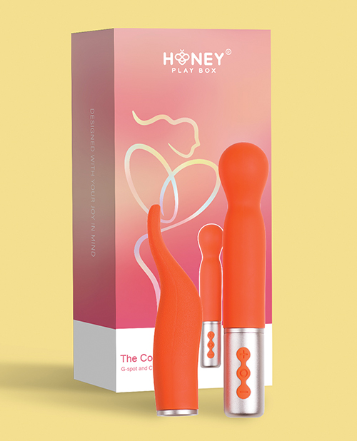 The Naughty Collection Interchangeable Heads Vibrator - Coral Bundle - Image 5