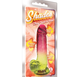 Shades Jelly TPR Gradient Dong Large - Pink/Yellow
