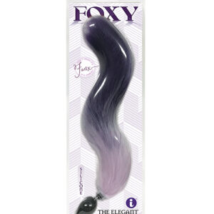 Foxy Fox Tail Silicone Butt Plug - Purple Gradient