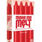 The 9's Make Me Melt Sensual Warm Drip Candles - Red Hot Pack of 4