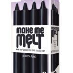 The 9's Make Me Melt Sensual Warm Drip Candles - Jet Black Pack of 4